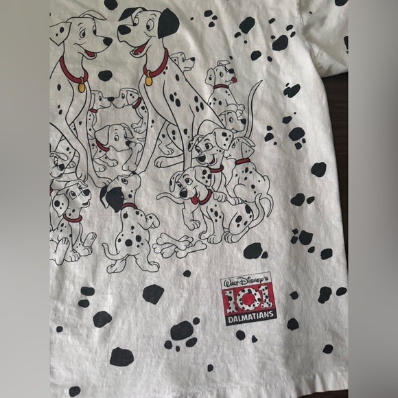 Vintage 1990s 101 Dalmatians All Over Print T-shirt Movie Single Stitch Disney - Picture 10 of 15